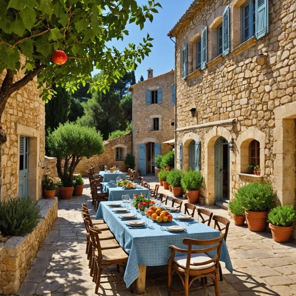 Où peut-on trouver une maison de vacances en Provence avec des cours de cuisine et des balades en vélo?